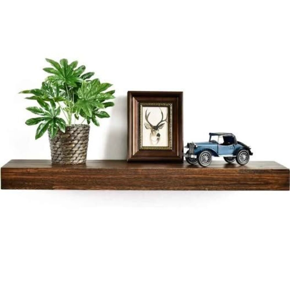 WELLAND Colin 10" Deep Floating Shelves Rustic Wall Shelf Wall Mounted Wooden Sh